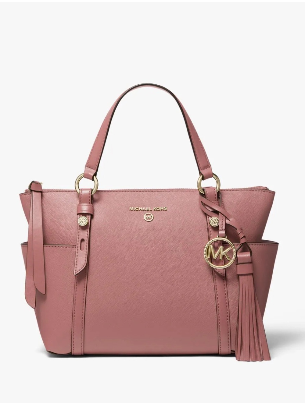 Michael Kors Sullivan Small Saffiano Leather Top-Zip Tote Bag like new